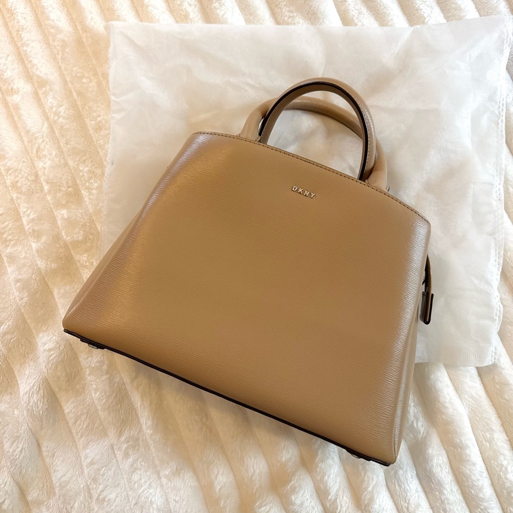 DKNY Beige Leather Satchel